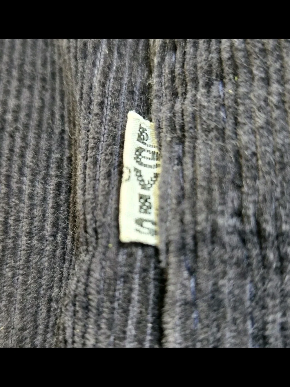 Vintage 1983 Levi's 517 Corduroy Pants 38x30 Black Bootcut White Tab USA Made